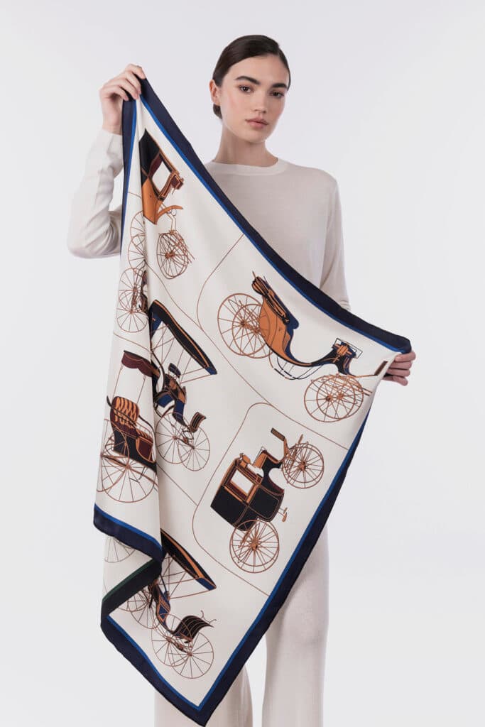 Foulard stampa fantasia pura seta 90x90 cm