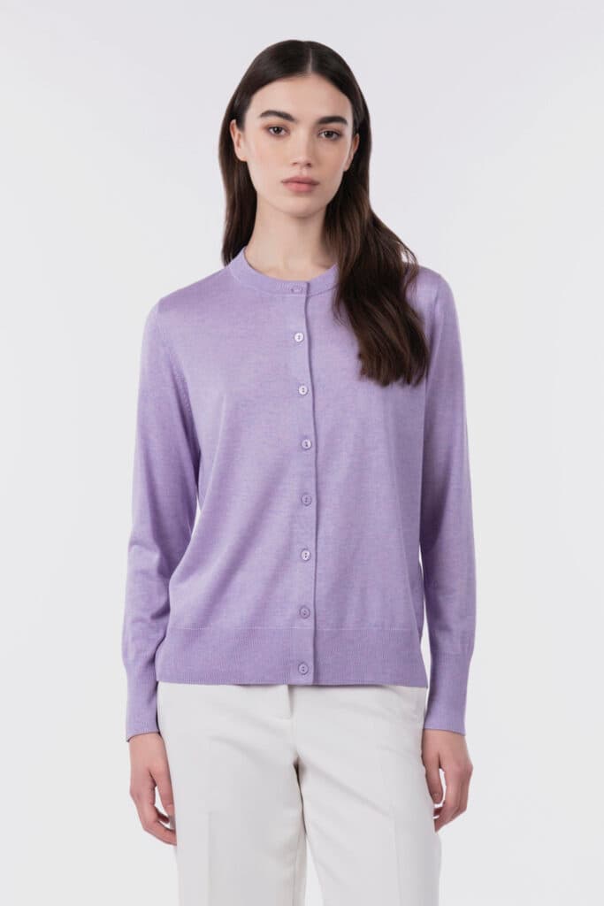 Cardigan girocollo basico